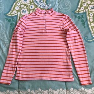 🌸vintage striped quarter zip-up